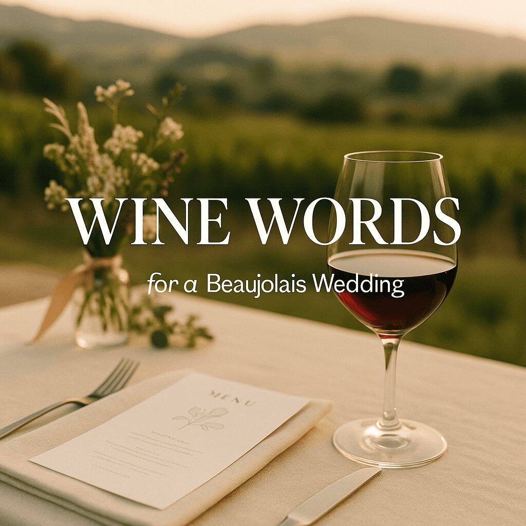 A Wine Vocabulary Guide for English-Speaking Guests at a Beaujolais Wedding A Wine Vocabulary Guide for English-Speaking Guests at a Beaujolais Wedding