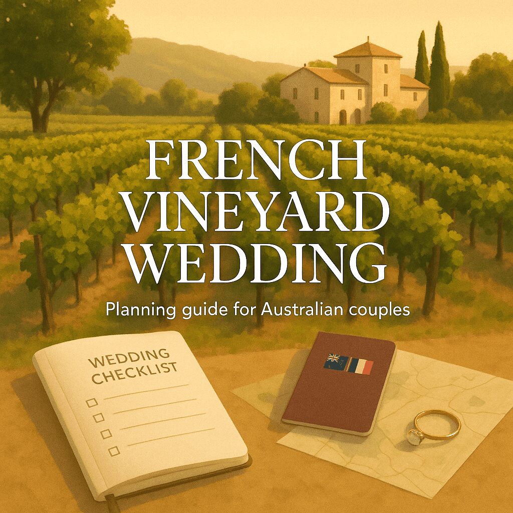 Australian Couples’ Guide to Planning a French Vineyard Wedding Australian Couples' Guide to Planning a French Vineyard Wedding