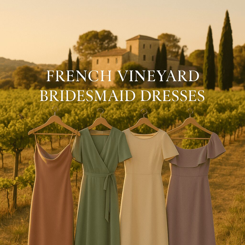 Bridesmaid Dress Ideas for a French Vineyard Wedding: Colors, Fabrics and Fits