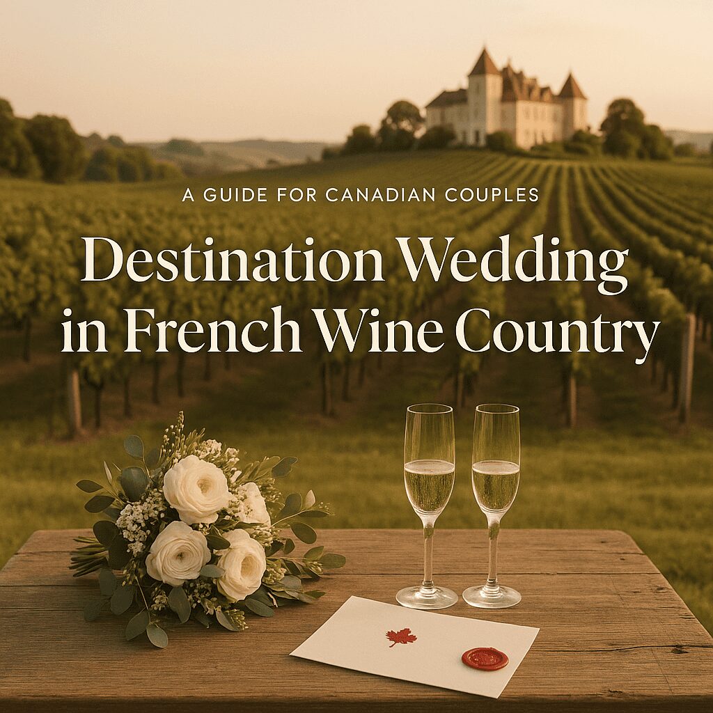 Canadian Couples’ Complete Guide to a Destination Wedding in French Wine Country Canadian Couples' Complete Guide to a Destination Wedding in French Wine Country