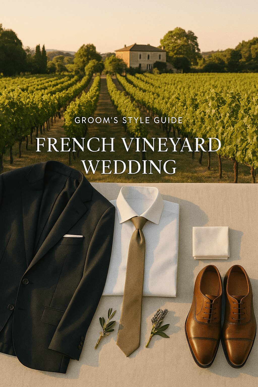 Groom's Style Guide: What to Wear to a French Vineyard Wedding