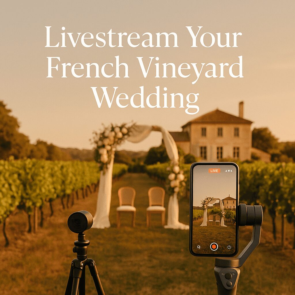 How to Livestream Your French Vineyard Wedding for Guests Who Cannot Travel How to Livestream Your French Vineyard Wedding for Guests Who Cannot Travel