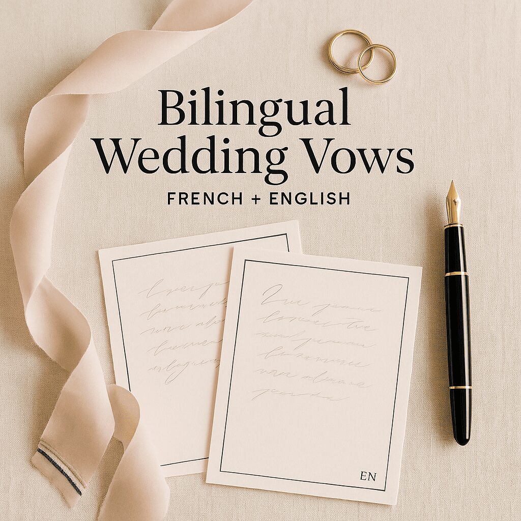 How to Write Bilingual Wedding Vows in French and English How to Write Bilingual Wedding Vows in French and English