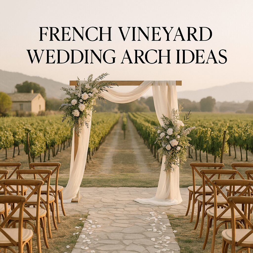Outdoor Wedding Ceremony Arch and Altar Ideas for a French Vineyard Outdoor Wedding Ceremony Arch and Altar Ideas for a French Vineyard
