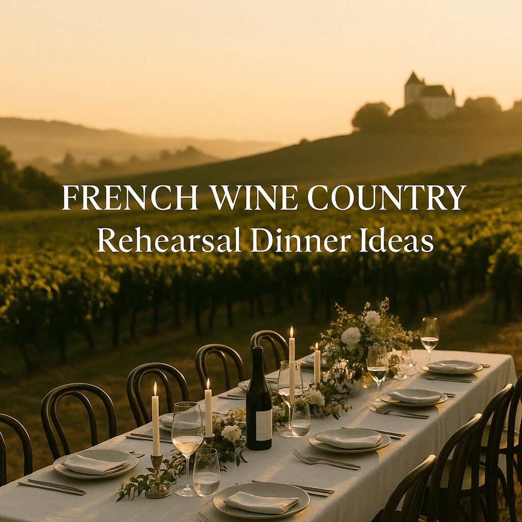 Rehearsal Dinner Ideas for a Destination Wedding in French Wine Country Rehearsal Dinner Ideas for a Destination Wedding in French Wine Country