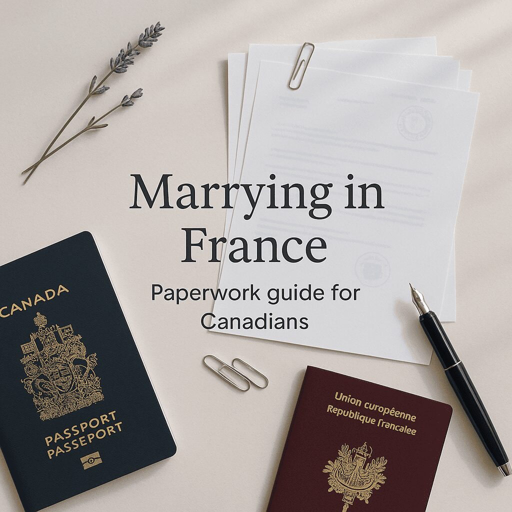 Canadian Couples Marrying in France: Legal Paperwork Guide