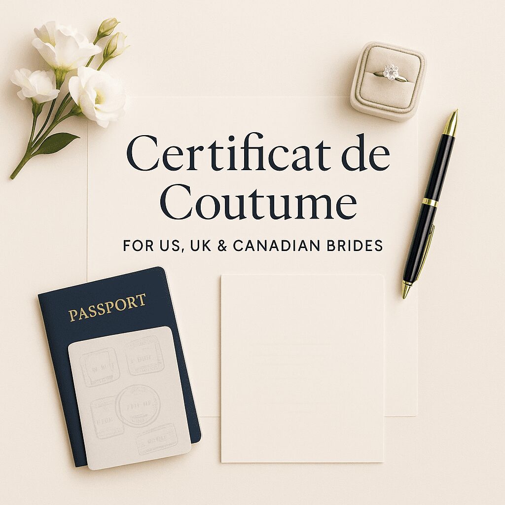 Certificat de Coutume Explained: US, UK & Canadian Brides