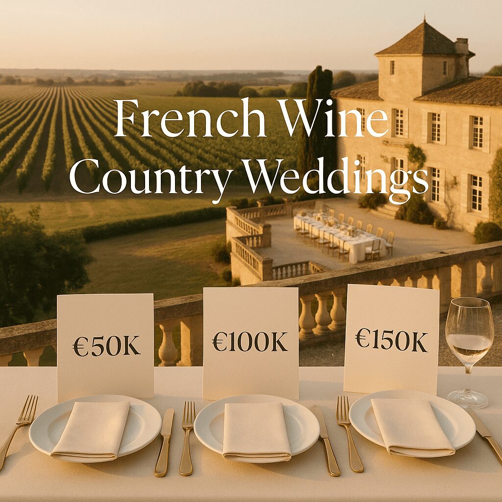 €50K, €100K, €150K Weddings in French Wine Country