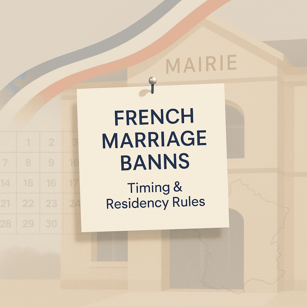 French Marriage Banns: Timing & Residency Rule Explained