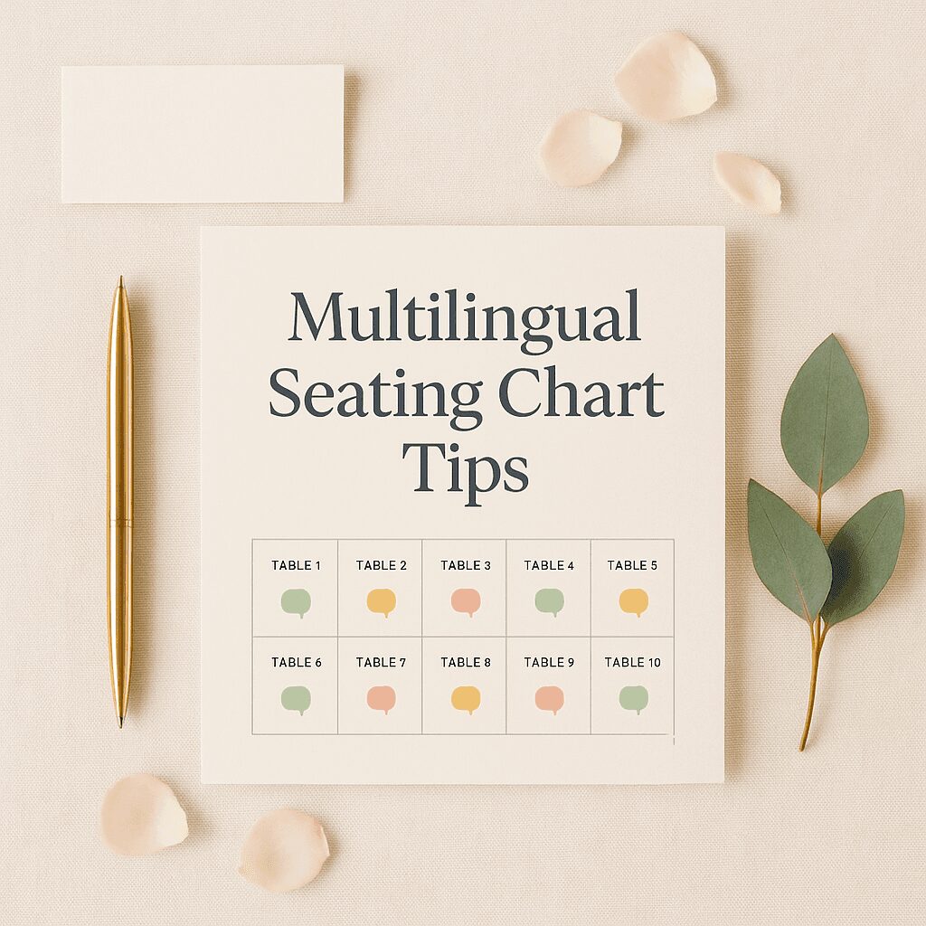 Seating Chart Tips When Your Wedding Guests Speak Different Languages Seating Chart Tips When Your Wedding Guests Speak Different Languages
