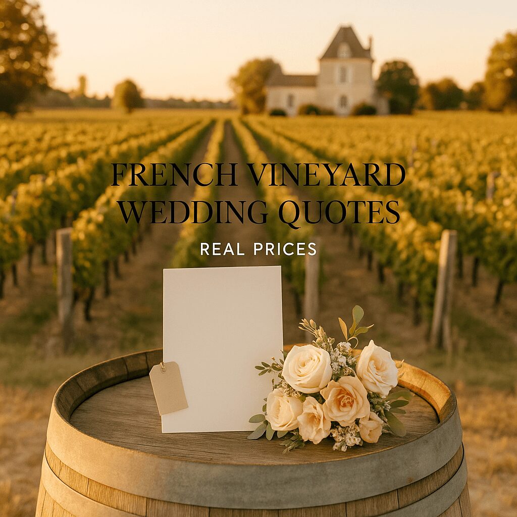 We Got 14 French Vineyard Wedding Quotes: Real Prices