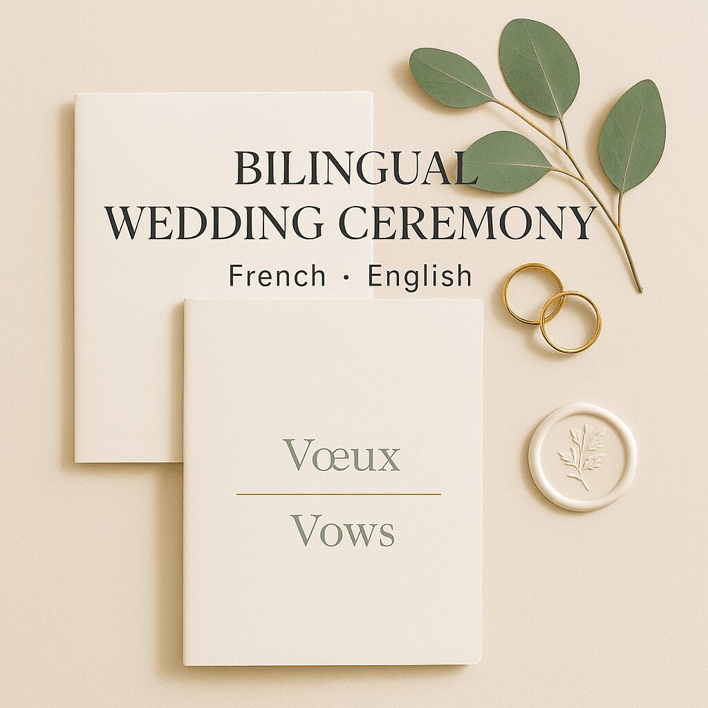 Bilingual Wedding Ceremony Script: French-English Guide Bilingual Wedding Ceremony Script: French-English Guide