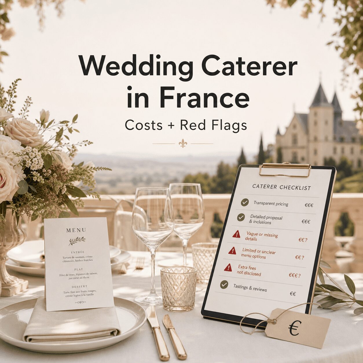 Choosing a Wedding Caterer in France: Costs and Red Flags Choosing a Wedding Caterer in France: Costs and Red Flags