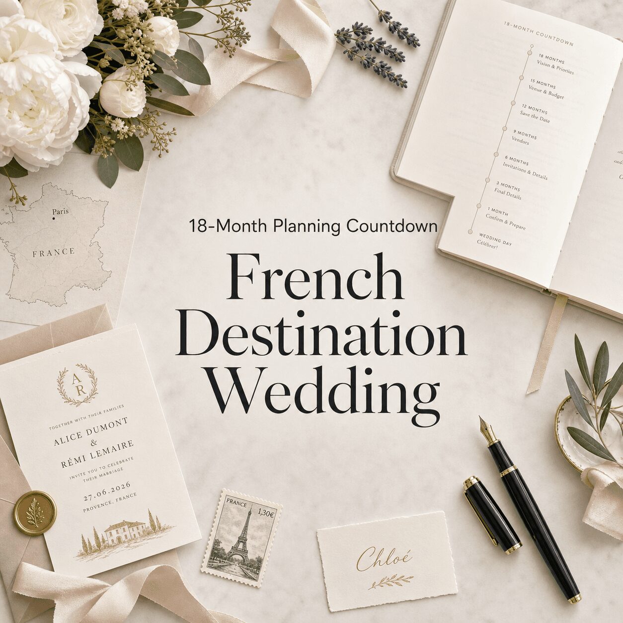 French Destination Wedding: The 18-Month Planning Countdown French Destination Wedding: The 18-Month Planning Countdown
