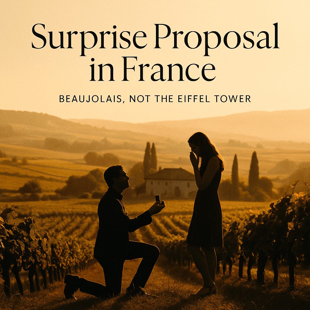 Surprise Proposal in France: Beaujolais, Not the Eiffel Tower Surprise Proposal in France: Beaujolais, Not the Eiffel Tower