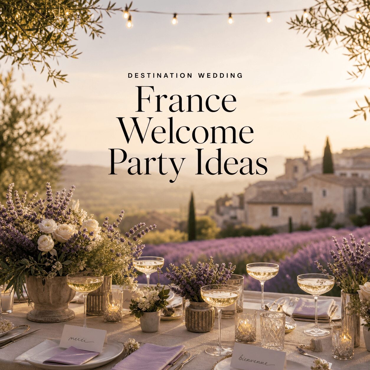 Destination Wedding Welcome Party Ideas in France Destination Wedding Welcome Party Ideas in France