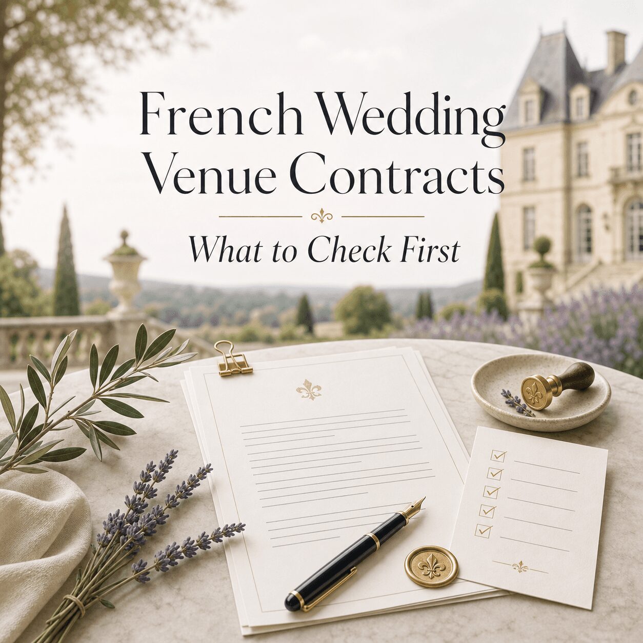 French Wedding Venue Contracts: What to Check First French Wedding Venue Contracts: What to Check First