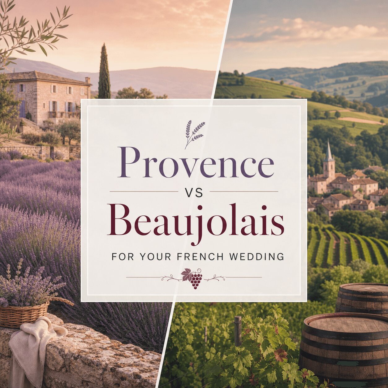 Provence vs Beaujolais for Your French Wedding: Honest Guide Provence vs Beaujolais for Your French Wedding: Honest Guide