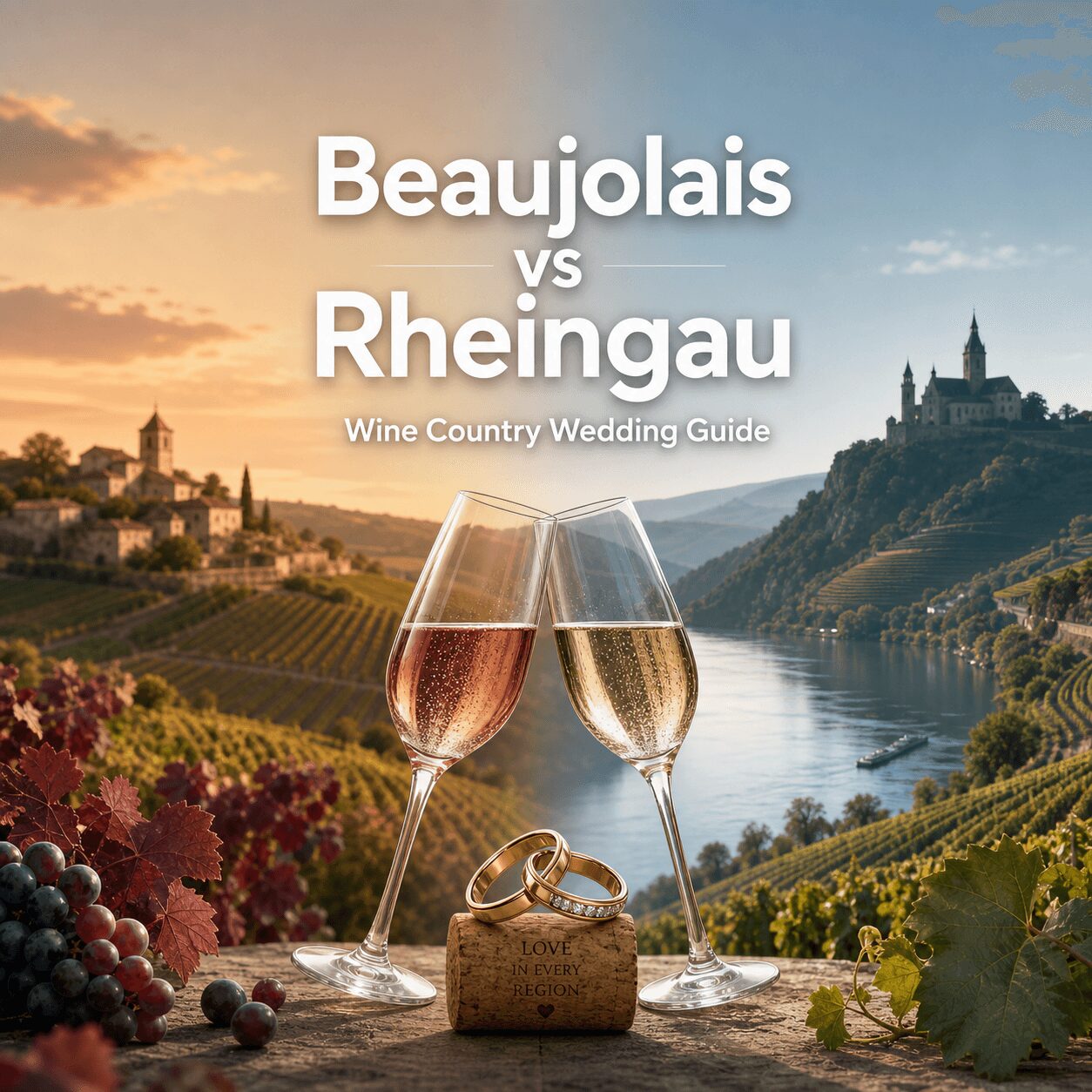German Couples: Beaujolais vs the Rheingau for a Wine Country Wedding