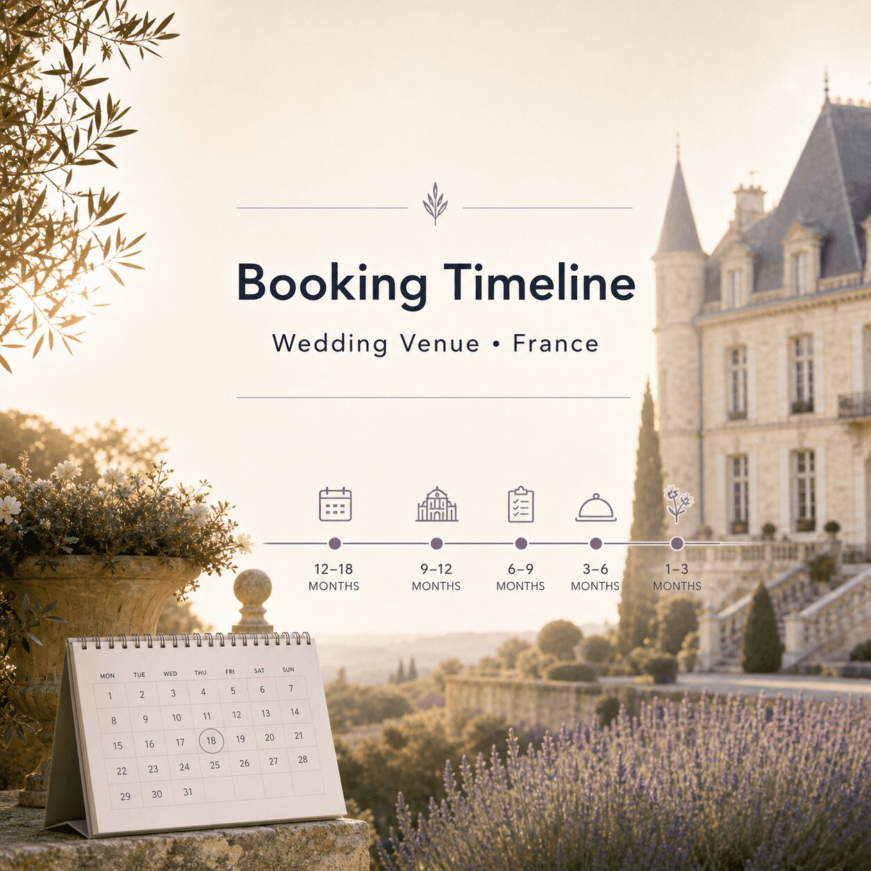 How Far Ahead to Book a Wedding Venue in France How Far Ahead to Book a Wedding Venue in France