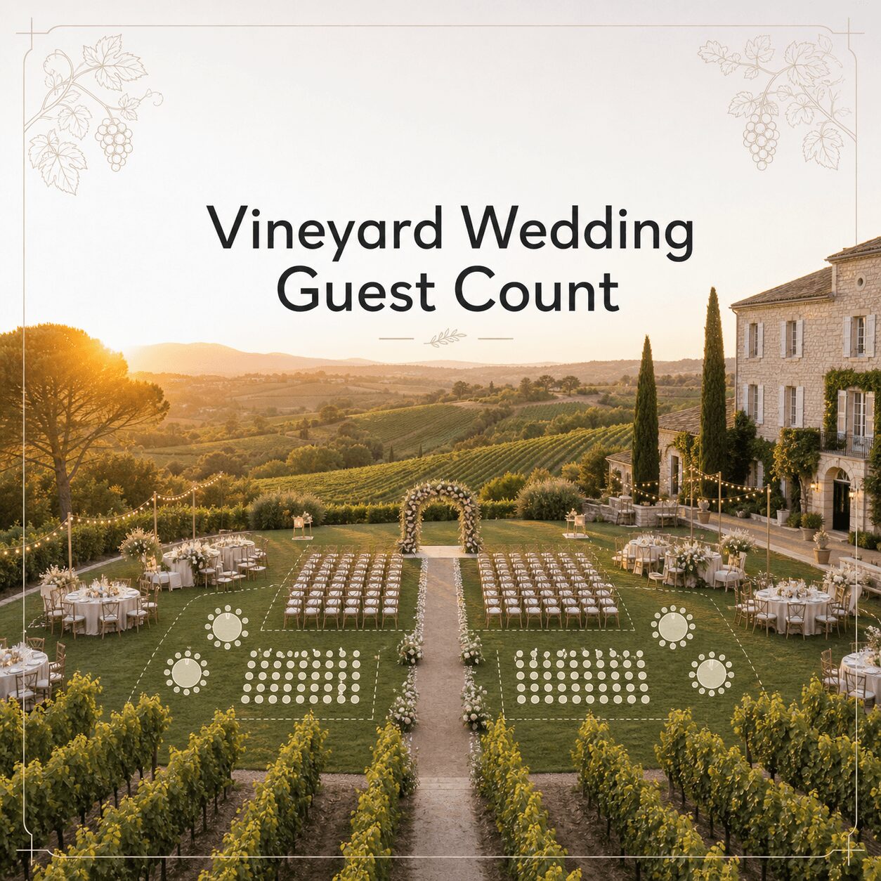 How Many Guests Fit a French Vineyard Wedding? How Many Guests Fit a French Vineyard Wedding?