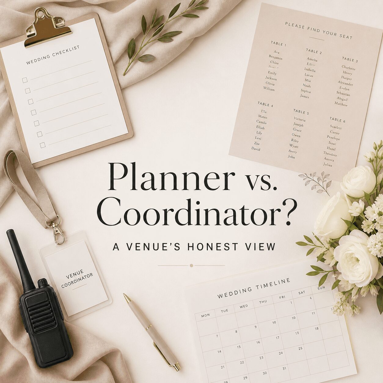 Wedding Planner, Venue Coordinator or Neither? A Venue’s Honest View Wedding Planner, Venue Coordinator or Neither? A Venue's Honest View